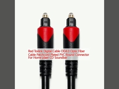 Rode Toslink Digitale Kabel OD4.0 Glasvezel Kabel Patchcord PVC-plating Ronde Connector Voor CD-speler