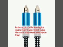 Toslink-audio-kabel Blauwe digitale glasvezelkabel Toslink-kabel