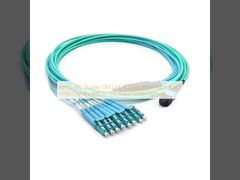 MPO-4LC Duplex OM3 Glasvezel Breakout Kabel | High-Density 40G naar 10G Datacenter Jumper