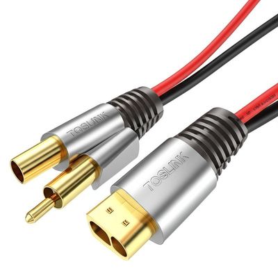 Corrosiebestendige Vergulde TOSLINK Optische Audiokabel met 2 Geleiders en OEM Beschikbaarheid