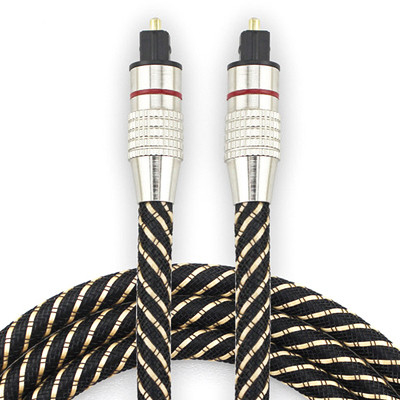 kopen Toslink Optic Digitale Kabel Nylon Gevlochten Metalen Omhulsel Rode Ring Connector HiFi SPDIF 1M - 10M Voor SoundBar online manufacture