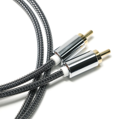 kopen RCA Splendid Black Nylon Knited Aluminium Shell OD6.0 Voor soundbar HiFi luxe Car audio 1.5M online manufacture