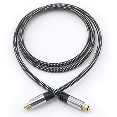 kopen Digitale Optische Audio Toslink Gevlochten Kabel OD5.0 Plated Zilver Aluminium Shell Voor Versterker Soundbar 1.5M 3M 5M online manufacture