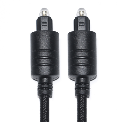 kopen TOSLINK digitale audiokabel Black Knited Rope Plated Gold ronde poort voor dvd-speler 1M 2M 3M online manufacture