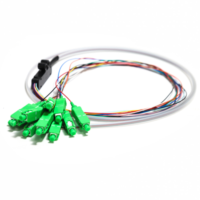 SC APC 12core Fanout Glasvezel Pigtail SM Simplex 1.5M Optische Vezel Pigtail/Planar Lightwave Circuit splitter
