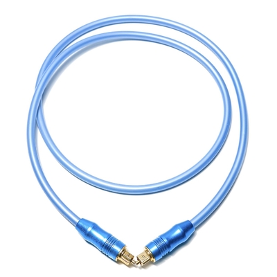 Blauwe Geplateerde Aluminium Shell For Amplifier Soundbar 1.5M 3M 5M van de Toslink het Digitale Optische Audiokabel OD5.0