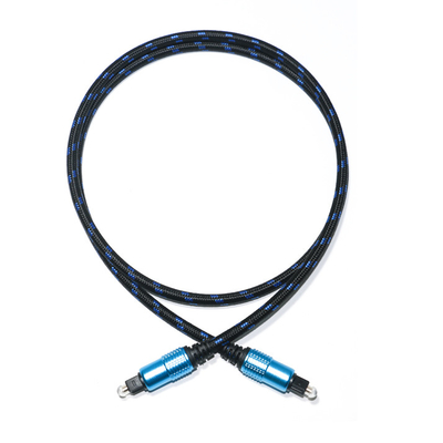 TOSLINK Optische Audio Digitale Kabel Plated Ronde Ject Knited Touw Hifi Geluid Voor Home Theater 1.8M 2M