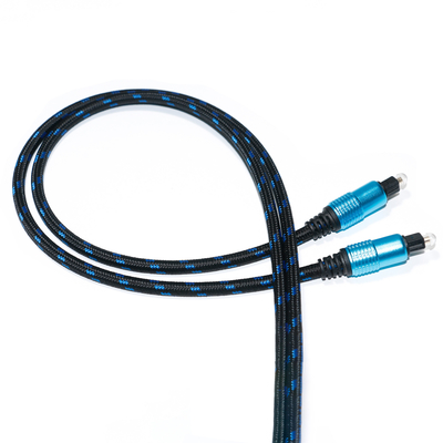 TOSLINK Optische Audio Digitale Kabel Plated Ronde Ject Knited Touw Hifi Geluid Voor Home Theater 1.8M 2M