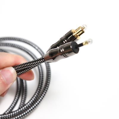 Digitale gevlochten TOSLINK optische audiokabel vergulde 4K metalen connecotr voor theater Soundbar