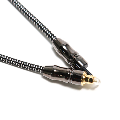 Digitale gevlochten TOSLINK optische audiokabel vergulde 4K metalen connecotr voor theater Soundbar