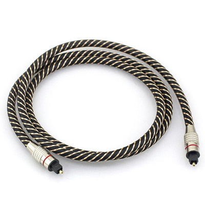 Toslink Optic Digitale Kabel Nylon Gevlochten Metalen Omhulsel Rode Ring Connector HiFi SPDIF 1M - 10M Voor SoundBar