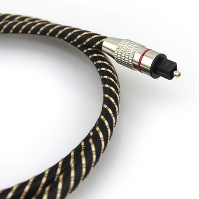 Toslink Optic Digitale Kabel Nylon Gevlochten Metalen Omhulsel Rode Ring Connector HiFi SPDIF 1M - 10M Voor SoundBar