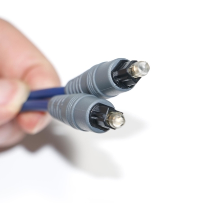 Toslink Audio Optische Vezelkabel Blauw Spdif Plastic Vierkante Soket 1.0mm PMMA 1M 2M Voor TV cd-speler
