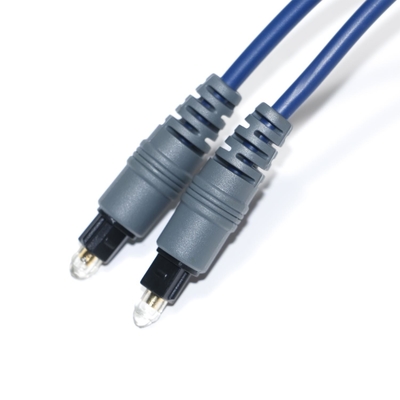 Toslink Audio Optische Vezelkabel Blauw Spdif Plastic Vierkante Soket 1.0mm PMMA 1M 2M Voor TV cd-speler