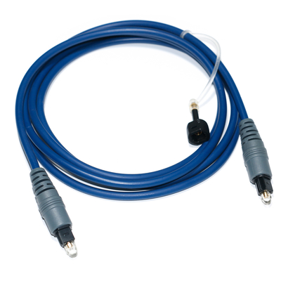 Toslink Audio Optische Vezelkabel Blauw Spdif Plastic Vierkante Soket 1.0mm PMMA 1M 2M Voor TV cd-speler