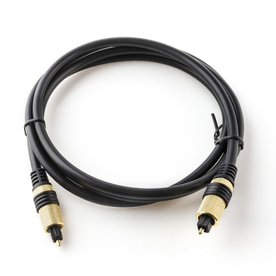 Toslink Digitale Audio Optische Vezelkabel PVC Plated Golden Shell Metal Socket Geel Voor Home Theater CD TV