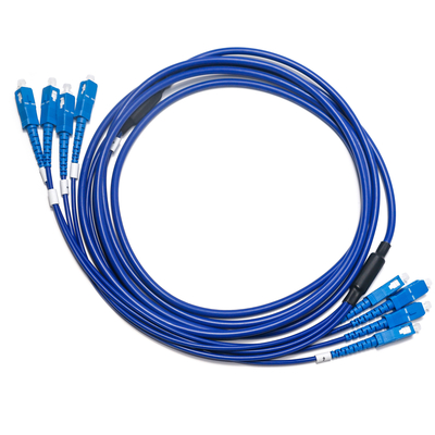 1310/1550nm Blauw SC/SC 4-4 Vier-Mode Single-Core Optic Patch Cord OM3 Voor Bewakingscamera 3M 5M 8M 15M