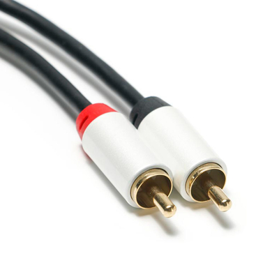 Digitale Audiokabel 2/1 Wit Geplateerd Metaal Shell Golden Connector 1M 2M 3M RCA van 3,5 mm voor Soundbar-Autoaudio