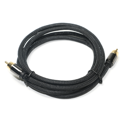 RCA Digitale Audio Kabel 3.5 MM Knit nylon Touw Plated Aluminium Shell Golden Connector Premium Kwaliteit Voor Soundbar