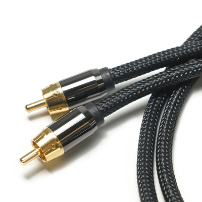 RCA Digitale Audio Kabel 3.5 MM Knit nylon Touw Plated Aluminium Shell Golden Connector Premium Kwaliteit Voor Soundbar