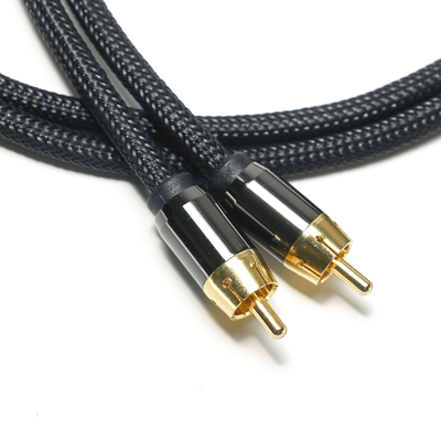 RCA Digitale Audio Kabel 3.5 MM Knit nylon Touw Plated Aluminium Shell Golden Connector Premium Kwaliteit Voor Soundbar