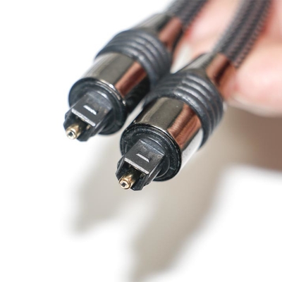 Toslink Zwart Nylon Gevlochten Metalen Shell OD6.0 Voor Uitgang Digitale Luidspreker TV Kabel 1.2M