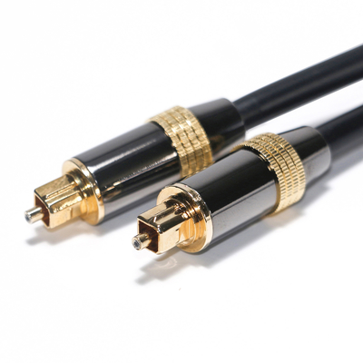 Toslink digitale kabel OB6.0 PVC touw vergulde zwarte metalen rand gouden interface 1,2M 2M