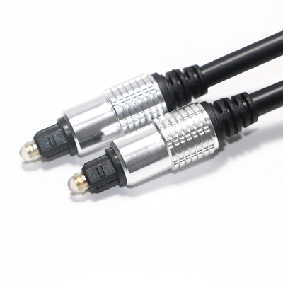 Van het Aluminiumshell plated gold ports van pvc OD5.0 van de Toslink Audiokabel Zwarte Hifi Correcte de Fabrieksafzet voor Versterker Soundbar