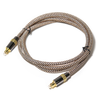 Toslink Didital Optische Kabel OD5.0 Gouden 4K Poort Geweven Touw HiFi Geluid Voor Home Theater Soundbar