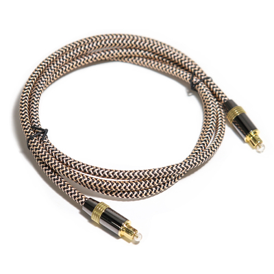 Toslink Didital Optische Kabel OD5.0 Gouden 4K Poort Geweven Touw HiFi Geluid Voor Home Theater Soundbar