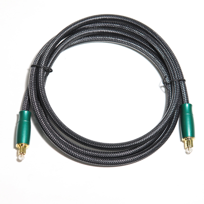 Factory Outlet digitale optische audiokabel olijfgroen metalen omhulsel met geweven net 0,8 m 1,2 m