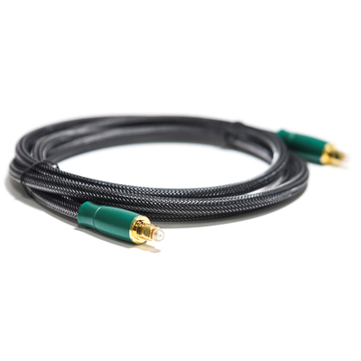 Factory Outlet digitale optische audiokabel olijfgroen metalen omhulsel met geweven net 0,8 m 1,2 m