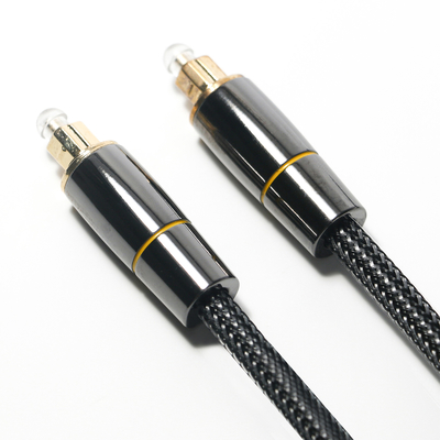 Toslink Toslink Glasvezelkabel Nylon Geweven Net Plated Koper Gouden Rand Connector 1.2M Voor Subwoofer Speaker