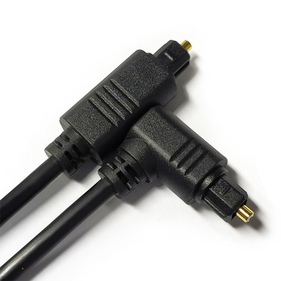 Fabrieksoutlet Toslink Digitale audiokabel Zwart OD4.0 Vierkant Interface 90° 0,5M voor mini Player-soundbar