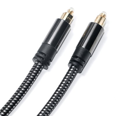 Factory Outlet Gloednieuwe Toslink Digitale Optische Audiokabel SPDIF Geweven Net Plated Gold Versterker Kabel Voor Subwoofer