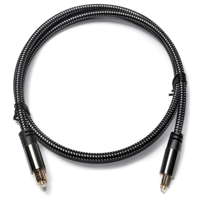Factory Outlet Gloednieuwe Toslink Digitale Optische Audiokabel SPDIF Geweven Net Plated Gold Versterker Kabel Voor Subwoofer
