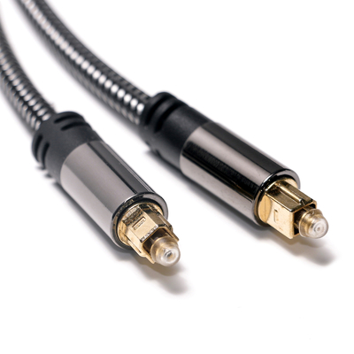 Factory Outlet Gloednieuwe Toslink Digitale Optische Audiokabel SPDIF Geweven Net Plated Gold Versterker Kabel Voor Subwoofer