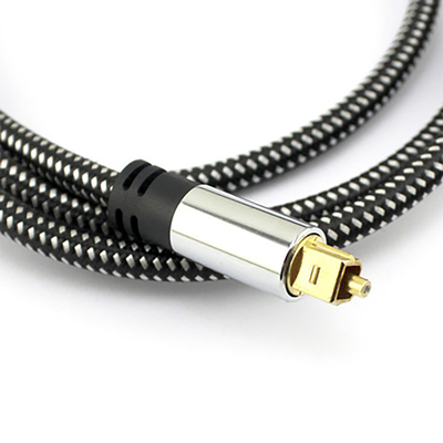 Digitale Optische Audio Toslink Gevlochten Kabel OD5.0 Plated Zilver Aluminium Shell Voor Versterker Soundbar 1.5M 3M 5M