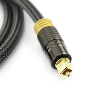 Factory Outlet Premium digitale optische audio Toslink 24K vergulde gouden gebreid touw 1.2M