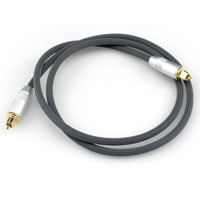 [Factory Outlet] Toslink Vergulde Gouden Zilveren Poort Gebreid Touw Voor Audiofiele HiFi Subwoofer Luidspreker 1.2M 2M