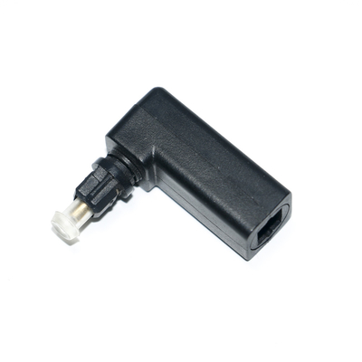 Toslink Female naar Toslink Male Optische 90 Graden Haakse Audio Kabel Adapter Stereo Audio Converter 360 Draait