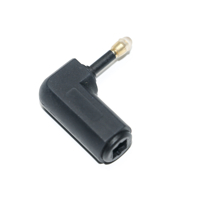 Toslink optische 90 graden haakse audiokabel verlenging adapter stereo audio converter 360 draait
