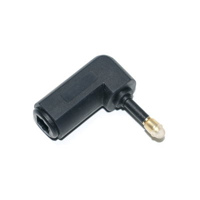 Toslink optische 90 graden haakse audiokabel verlenging adapter stereo audio converter 360 draait