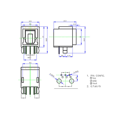 Toslink Optische Jack Optische Ontvangst/Verzenden Voor TV Sound Box Board