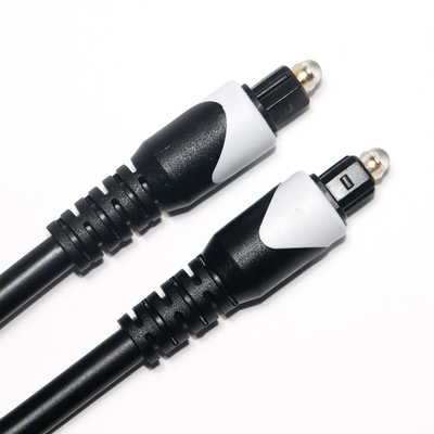 Wit & Toslink Digitale Kabel OD4.0 Glasvezelkabel Plated LSZH PVC Onderdak Ronde Plug Voor Thuis Plaer CD soundbar