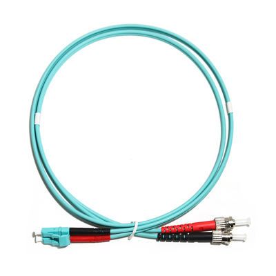 Duplexlan van Multimode Vezel Optische Koord OD3.0 OM3 0.8M 1.5M 2M For WLAN van 10G lc-ST