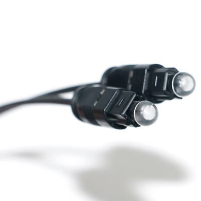 Outlet Digitaal optisch audiokabel Toslink Digitaal optisch SPDIF Ultra dun PVC touw Goud geplatte stofdop