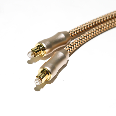 TOSLINK optische Digitale Audiokabel 1M van Kabelrose gold plug frosted shell Knited For-CD/van DVD Soundbar Huistheater