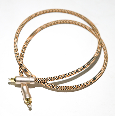 TOSLINK optische Digitale Audiokabel 1M van Kabelrose gold plug frosted shell Knited For-CD/van DVD Soundbar Huistheater