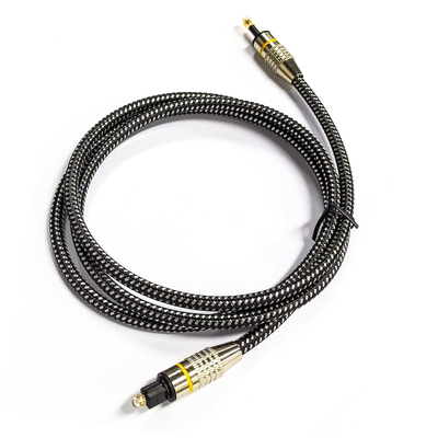 Geel Nylon Geflechte OD4.0 Toslink Optische Digitale Audio Kabel HiFi Sound Coaxial Audio Kabel Voor Soundbar